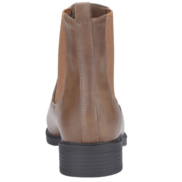 New Taupe Chelsea Elastic Ankle Boots Booties - Picture 3 of 3